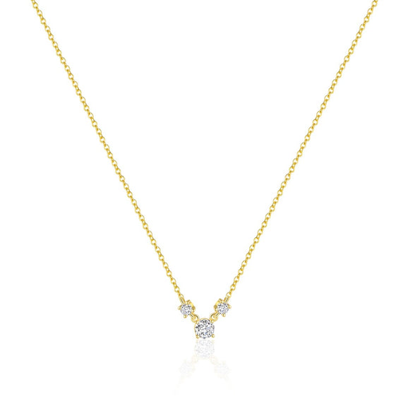 Wholesale Women's Fashion Light Luxury Silver 925 Star Zircon Cross Chain Necklace