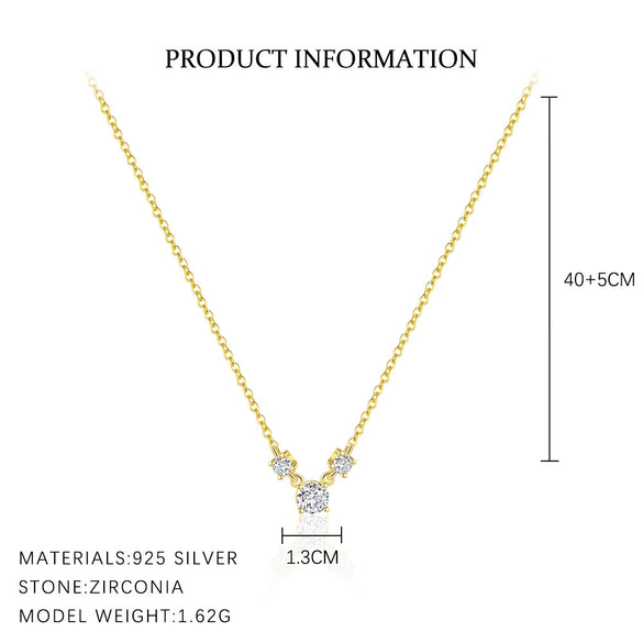 Wholesale Women's Fashion Light Luxury Silver 925 Star Zircon Cross Chain Necklace