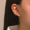 Wholesale Women's Fashion Long Tassel Ear Clip Earrings Without Ear Holes Copper Geometric Heartbeat Style Electroplated