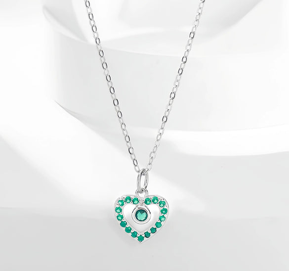 Wholesale Women's Fashion Love Necklace In 925 Sterling Silver With Heart Shape Design