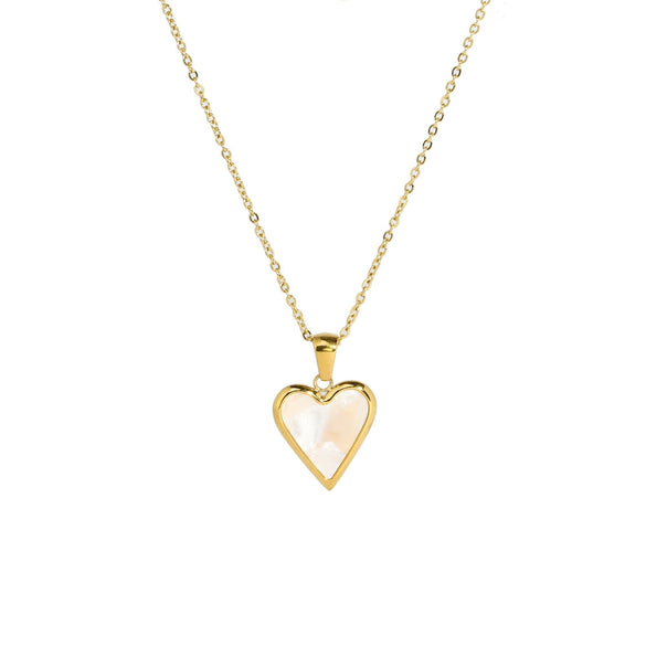 Wholesale Women's Fashion Love Necklace With Heart Shaped Snake Pendant Made Of Titanium Steel And Stainless Steel Pvd Furnace Real Gold Plated