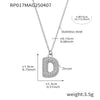 Wholesale Women's Fashion Luxury Electroplated Geometric Ferris Wheel English Letters Zircon Stainless Steel And Titanium Steel Necklace
