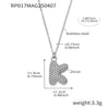 Wholesale Women's Fashion Luxury Electroplated Geometric Ferris Wheel English Letters Zircon Stainless Steel And Titanium Steel Necklace