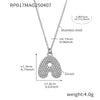 Wholesale Women's Fashion Luxury Electroplated Geometric Ferris Wheel English Letters Zircon Stainless Steel And Titanium Steel Necklace