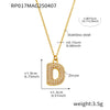 Wholesale Women's Fashion Luxury Electroplated Geometric Ferris Wheel English Letters Zircon Stainless Steel And Titanium Steel Necklace