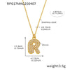 Wholesale Women's Fashion Luxury Electroplated Geometric Ferris Wheel English Letters Zircon Stainless Steel And Titanium Steel Necklace
