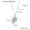 Wholesale Women's Fashion Luxury Electroplated Geometric Ferris Wheel English Letters Zircon Stainless Steel And Titanium Steel Necklace