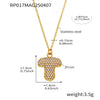 Wholesale Women's Fashion Luxury Electroplated Geometric Ferris Wheel English Letters Zircon Stainless Steel And Titanium Steel Necklace
