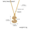 Wholesale Women's Fashion Luxury Electroplated Geometric Ferris Wheel English Letters Zircon Stainless Steel And Titanium Steel Necklace