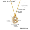 Wholesale Women's Fashion Luxury Electroplated Geometric Ferris Wheel English Letters Zircon Stainless Steel And Titanium Steel Necklace