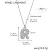 Wholesale Women's Fashion Luxury Electroplated Geometric Ferris Wheel English Letters Zircon Stainless Steel And Titanium Steel Necklace
