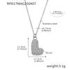 Wholesale Women's Fashion Luxury Electroplated Geometric Ferris Wheel English Letters Zircon Stainless Steel And Titanium Steel Necklace