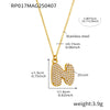 Wholesale Women's Fashion Luxury Electroplated Geometric Ferris Wheel English Letters Zircon Stainless Steel And Titanium Steel Necklace