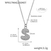 Wholesale Women's Fashion Luxury Electroplated Geometric Ferris Wheel English Letters Zircon Stainless Steel And Titanium Steel Necklace
