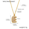Wholesale Women's Fashion Luxury Electroplated Geometric Ferris Wheel English Letters Zircon Stainless Steel And Titanium Steel Necklace