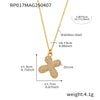 Wholesale Women's Fashion Luxury Electroplated Geometric Ferris Wheel English Letters Zircon Stainless Steel And Titanium Steel Necklace