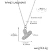 Wholesale Women's Fashion Luxury Electroplated Geometric Ferris Wheel English Letters Zircon Stainless Steel And Titanium Steel Necklace