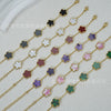 Wholesale Women's Fashion Luxury Vacuumplated 18K Titanium Steel Clover Flower Bracelet
