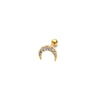 Wholesale Women's Fashion Metal Earrings With Doublesided Screw Design Inlaid With Zircon And Flower Pattern