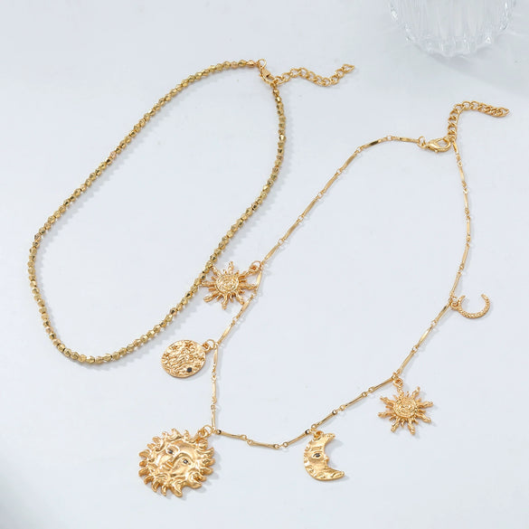 Wholesale Women's Fashion Minimalist Alloy Necklace With Geometric Pattern And Electroplating Regular Chain Style
