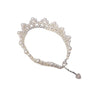 Wholesale Women's Fashion Natural Freshwater Pearl Nearly Round Adjustable Handwoven Bracelet With 225 Silver Accessories