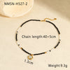 Wholesale Women's Fashion Natural Stone Necklace With Stainless Steel Star Pendant And Geometric Pattern Electroplated
