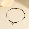 Wholesale Women's Fashion Natural Stone Necklace With Stainless Steel Star Pendant And Geometric Pattern Electroplated