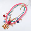 Wholesale Women's Fashion Necklace Alloy Shell Starfish Conch Love Crab Electroplating Heart Fruit Animal Zodiac Design