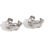 Wholesale Women's Fashion Niche Design Bamboo Shaped Small Ear Clips Stainless Steel 18K Gold Plated Electroplated Earrings