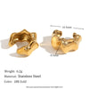 Wholesale Women's Fashion Niche Design Bamboo Shaped Small Ear Clips Stainless Steel 18K Gold Plated Electroplated Earrings
