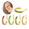 Wholesale Women's Fashion Ol Copper Ushaped Inlaid Zircon Antipain Ear Clips