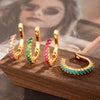 Wholesale Women's Fashion Ol Copper Ushaped Inlaid Zircon Antipain Ear Clips