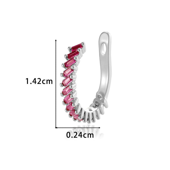 Wholesale Women's Fashion Ol Copper Ushaped Inlaid Zircon Antipain Ear Clips