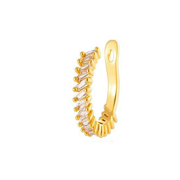 Wholesale Women's Fashion Ol Copper Ushaped Inlaid Zircon Antipain Ear Clips