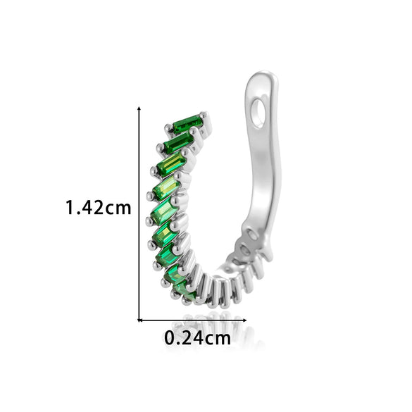 Wholesale Women's Fashion Ol Copper Ushaped Inlaid Zircon Antipain Ear Clips