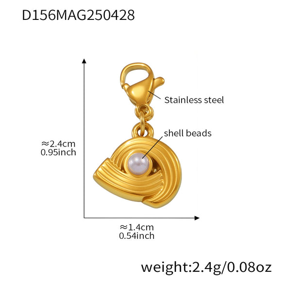 Wholesale Women's Fashion Ol Geometric Natural Stone Necklace With Titanium Steel Pendant And Stainless Steel Chain Electroplated With 18K Gold