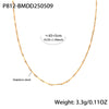Wholesale Women's Fashion Ol Geometric Natural Stone Necklace With Titanium Steel Pendant And Stainless Steel Chain Electroplated With 18K Gold