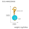 Wholesale Women's Fashion Ol Geometric Natural Stone Necklace With Titanium Steel Pendant And Stainless Steel Chain Electroplated With 18K Gold