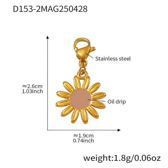 Wholesale Women's Fashion Ol Geometric Natural Stone Necklace With Titanium Steel Pendant And Stainless Steel Chain Electroplated With 18K Gold