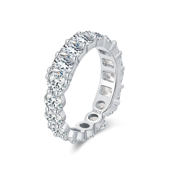 Wholesale Women's Fashion Ol Geometric 925 Silver Diamond Set Ring