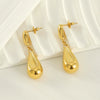 Wholesale Women's Fashion Ol Geometric Titanium Steel Electroplated Drop Earrings