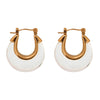 Wholesale Women's Fashion Ol Style U Shaped Earrings Made Of Stainless Steel And Resin With Electroplating And Color Retaining Ear Buckle