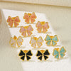 Wholesale Women's Fashion Ol Wind Earrings In Bow Shape Made Of Stainless Steel With Electroplating