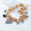 Wholesale Women's Fashion Ol Zinc Alloy Heart Shape Electroplated Multi Layer Love Clavicle Necklace
