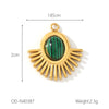 Wholesale Women's Fashion Pendant Jewelry Stainless Steel With Natural Stone Oil Inlaid Zircon And Star Pattern