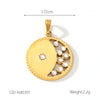 Wholesale Women's Fashion Pendant Jewelry Stainless Steel With Natural Stone Oil Inlaid Zircon And Star Pattern