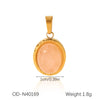 Wholesale Women's Fashion Pendant Jewelry Stainless Steel With Natural Stone Oil Inlaid Zircon And Star Pattern