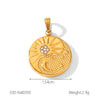 Wholesale Women's Fashion Pendant Jewelry Stainless Steel With Natural Stone Oil Inlaid Zircon And Star Pattern