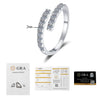 Wholesale Women's Fashion Personality Simple Geometric Moissanite Ring Set With Diamonds Silver 925 Silver