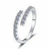 Wholesale Women's Fashion Personality Simple Geometric Moissanite Ring Set With Diamonds Silver 925 Silver